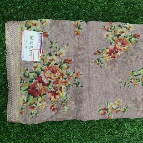 Women Elegant Fashion Saree with Floral Inspired Texture