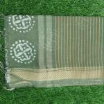 Women Elegant Casual Cotton Saree with Artistic Printed Charm