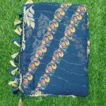 Women Modern Fancy Cotton Saree with Artistic Print Appeal