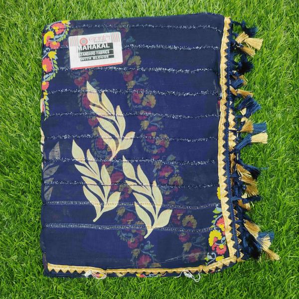 Women Stylish Soft Cotton Saree with Modern Floral Beauty