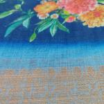 Women Floral Border Saree with Smooth Fabric Texture