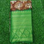 Women Stylish Cotton Saree with Artistic Floral Pattern Work