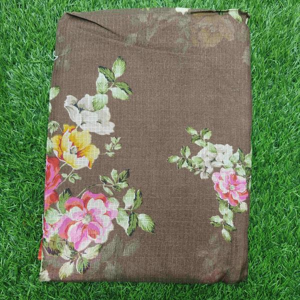Women Linen Cotton Saree for Casual Styling with Natural Smoothness