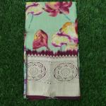 Women Soft Printed Saree with Trendy Floral Fashion Style