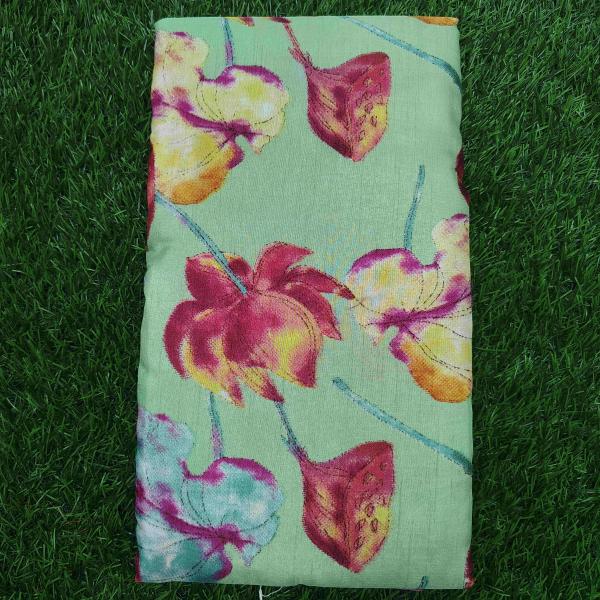 Women Soft Printed Saree with Trendy Floral Fashion Style