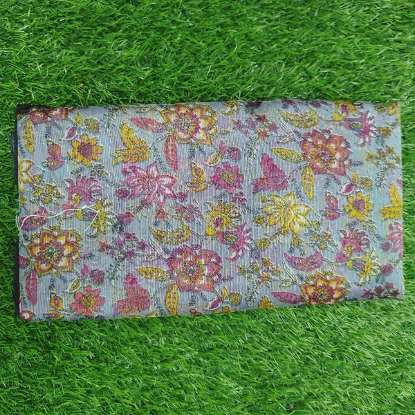 Women Elegant Casual Saree with Artistic Floral Pattern