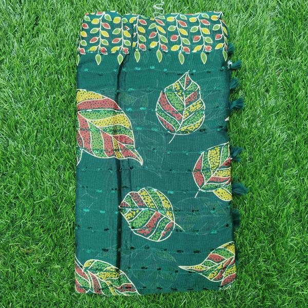Women Comfortable Floral Saree with Elegant Border Design
