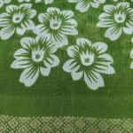 Women Printed Cotton Saree for Daily Office Wear with Modern Artwork