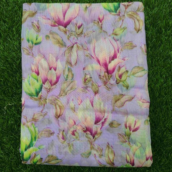 Women Elegant Cotton Fancy Saree with Floral Elegance