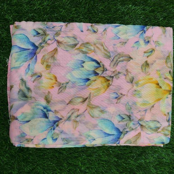 Women Lightweight Floral Cotton Saree with Soft Fabric