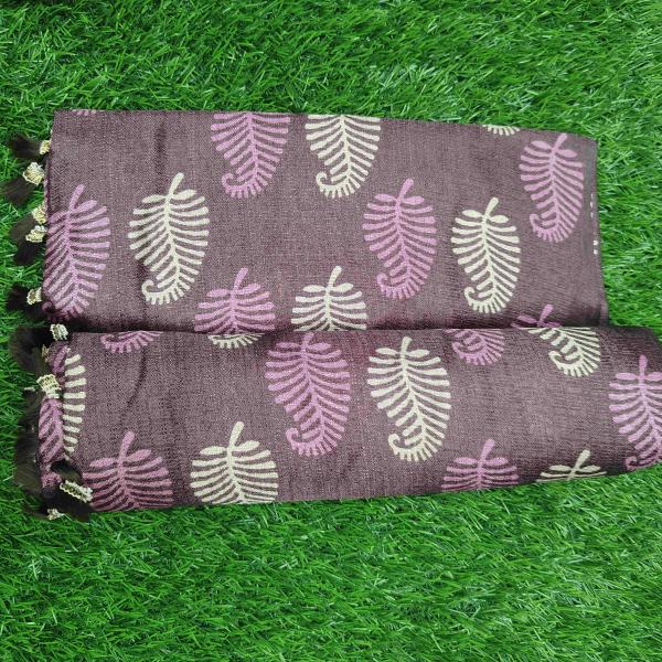 Women Printed Cotton Saree for Daily Looks with Creative Artwork