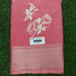 Women Lightweight Floral Cotton Saree with Soft Fabric