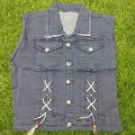 Urban Graphic Print Denim Vest – Street Style Sleeveless