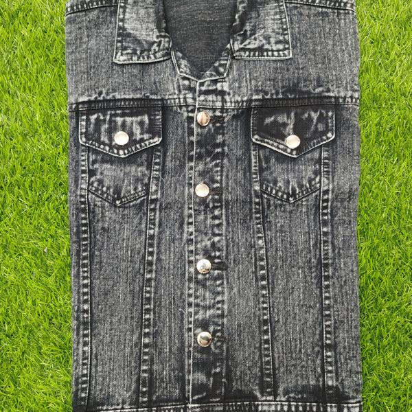 Trendy Multicolor Graphic Denim Vest – Urban Wear
