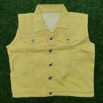 Minimal Plain Denim Vest – Clean Look Sleeveless Jacket