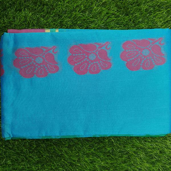 Women Printed Cotton Saree with Artistic Design Print